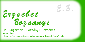 erzsebet bozsanyi business card